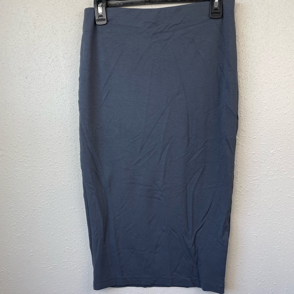 Sanctuary Gray Stretch Midi Skirt Size M EUC